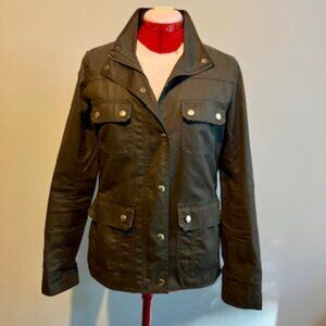 J. Crew Relaxed Boyfriend Field Jacket, Mossy Brown size small